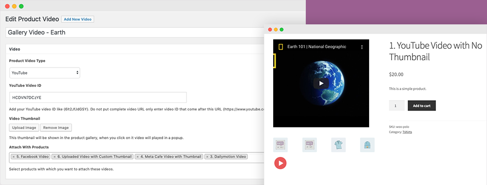 Produktvideo für WooCommerce