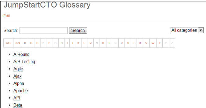 Glossar-Tooltip-Liste
