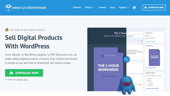 Die Easy Digital Downloads-Website