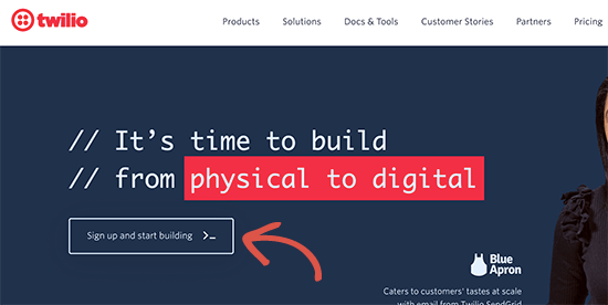 Melden Sie sich für ein Twilio-Konto an