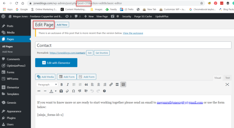 WordPress-Seiten-ID