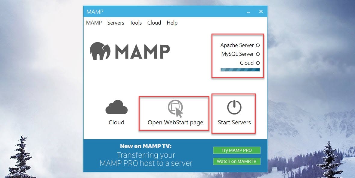 MAMP-Startserver