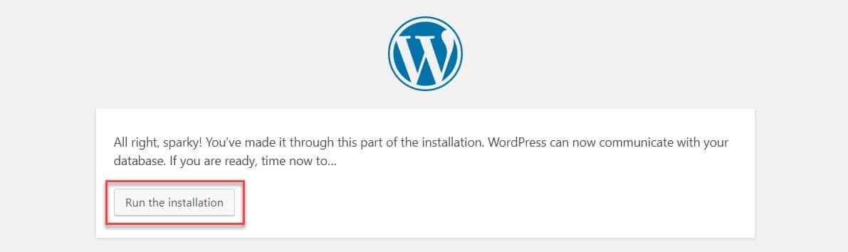 Führen Sie die Installation aus