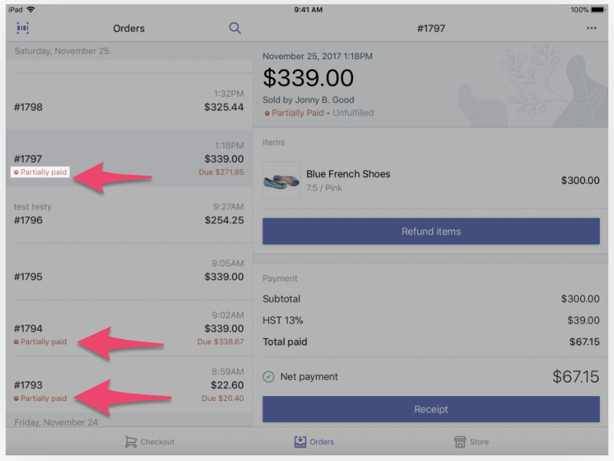 So akzeptieren Sie Mehrfach und Teilzahlungen in Shopify POS