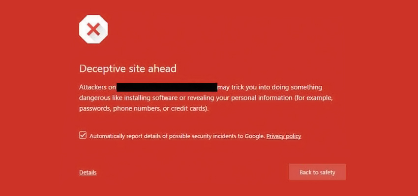 Irreführende Site-Ahead-Warnung von Google