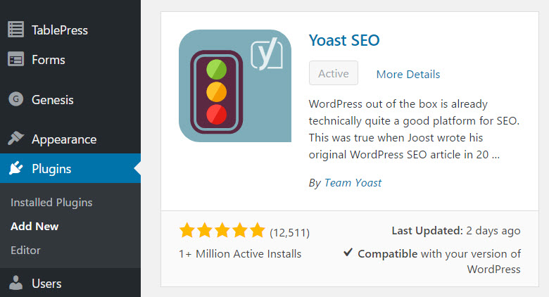 Yoast SEO aktivieren