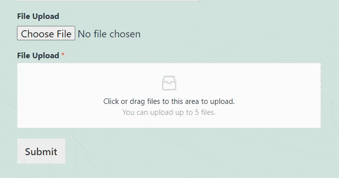 WPForms-Datei-Upload-Feld