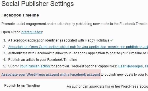 Verbinde dein WordPress-Website-Konto mit deinem Facebook-Konto