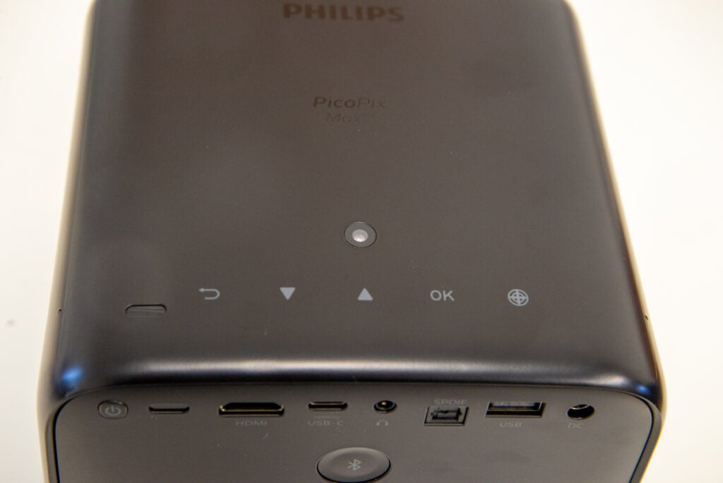 Philips PicoPix MaxTV Mobiler Projektor PPX720 INT Bedienelemente oben