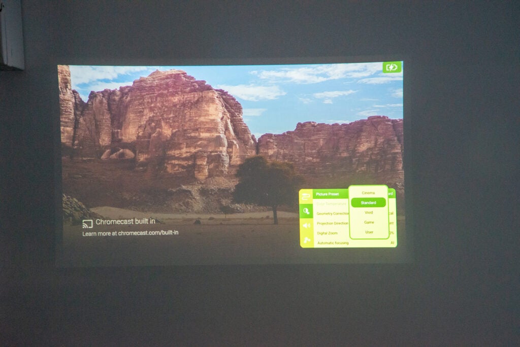 Philips PicoPix MaxTV Mobiler Projektor PPX720 INT Bildvoreinstellungen