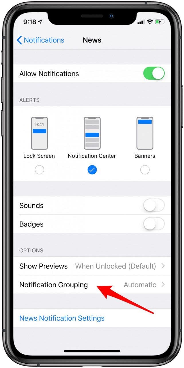 iphone Benachrichtigungszentrum