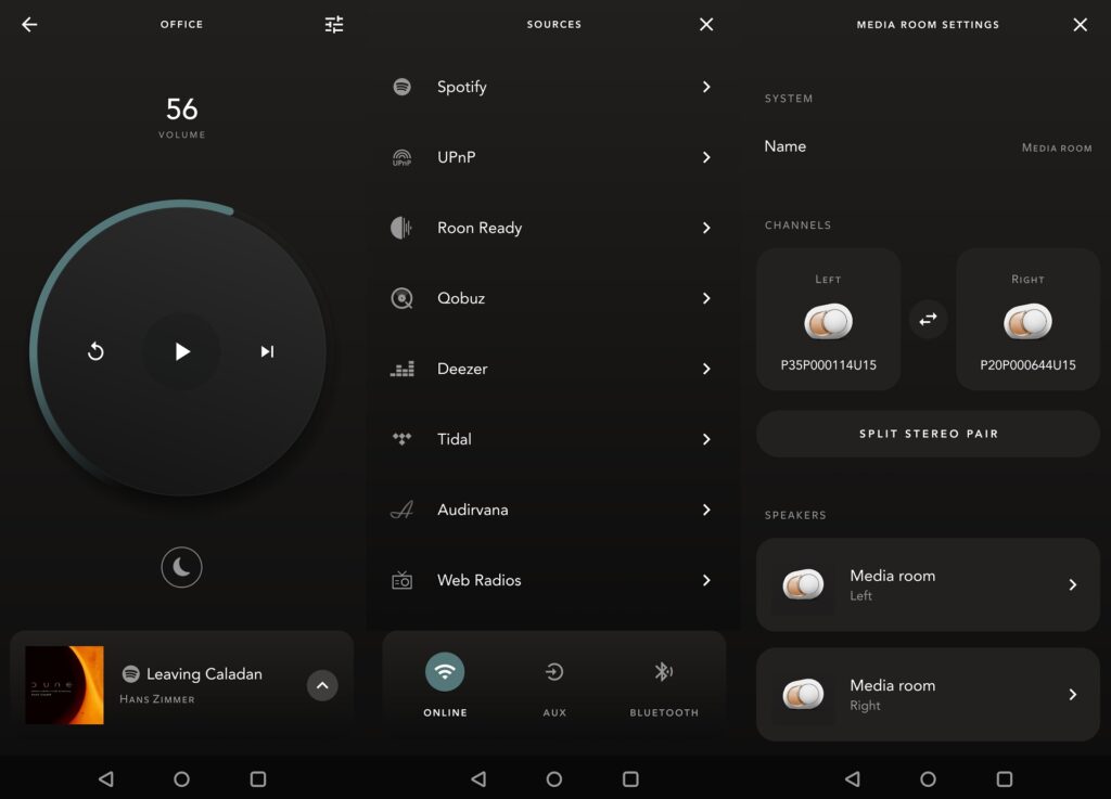 Devialet Phantom 1-App-Einstellungen