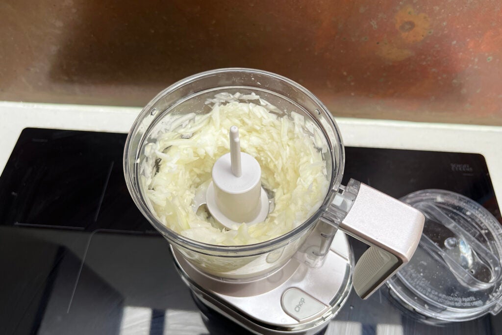 Cuisinart Mini Prep Pro Zwiebeln nach dem Hacken