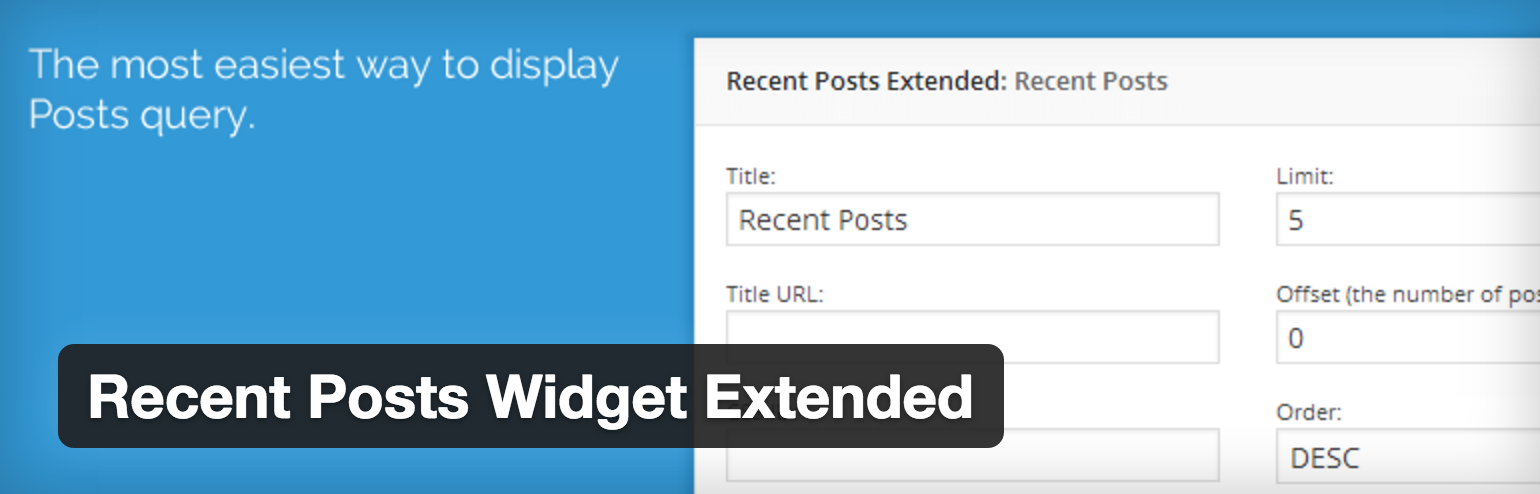 Erweitertes Plugin für das Widget „Neueste Beiträge“.