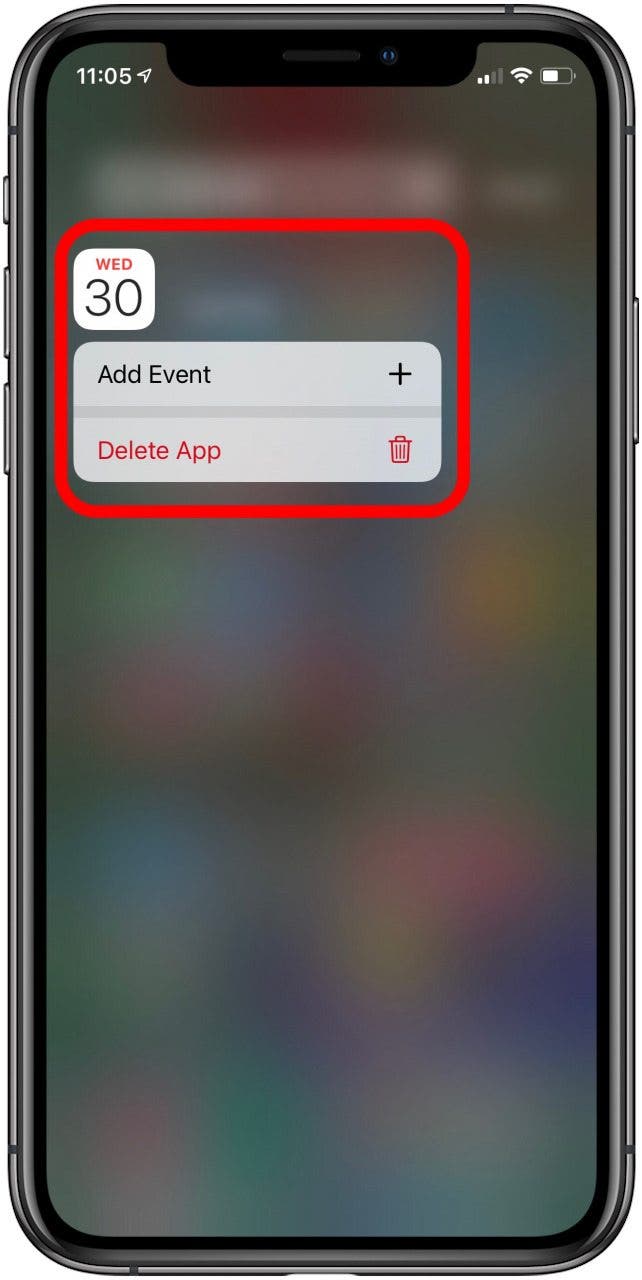 App-Icon-Menü in der App-Bibliothek