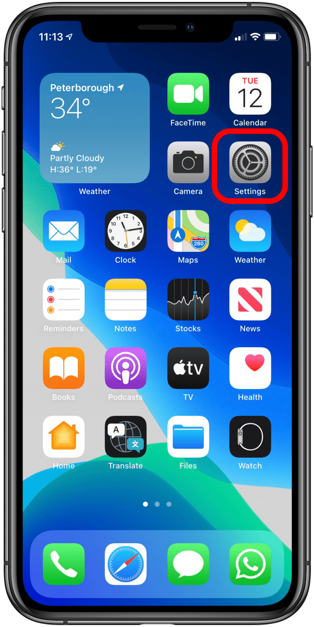 Öffnen Sie Ihre Einstellungs-App