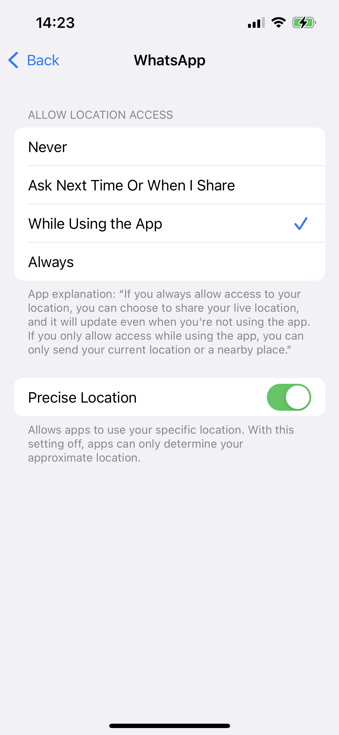 So teilen Sie Ihren Standort auf WhatsApp auf dem iPhone