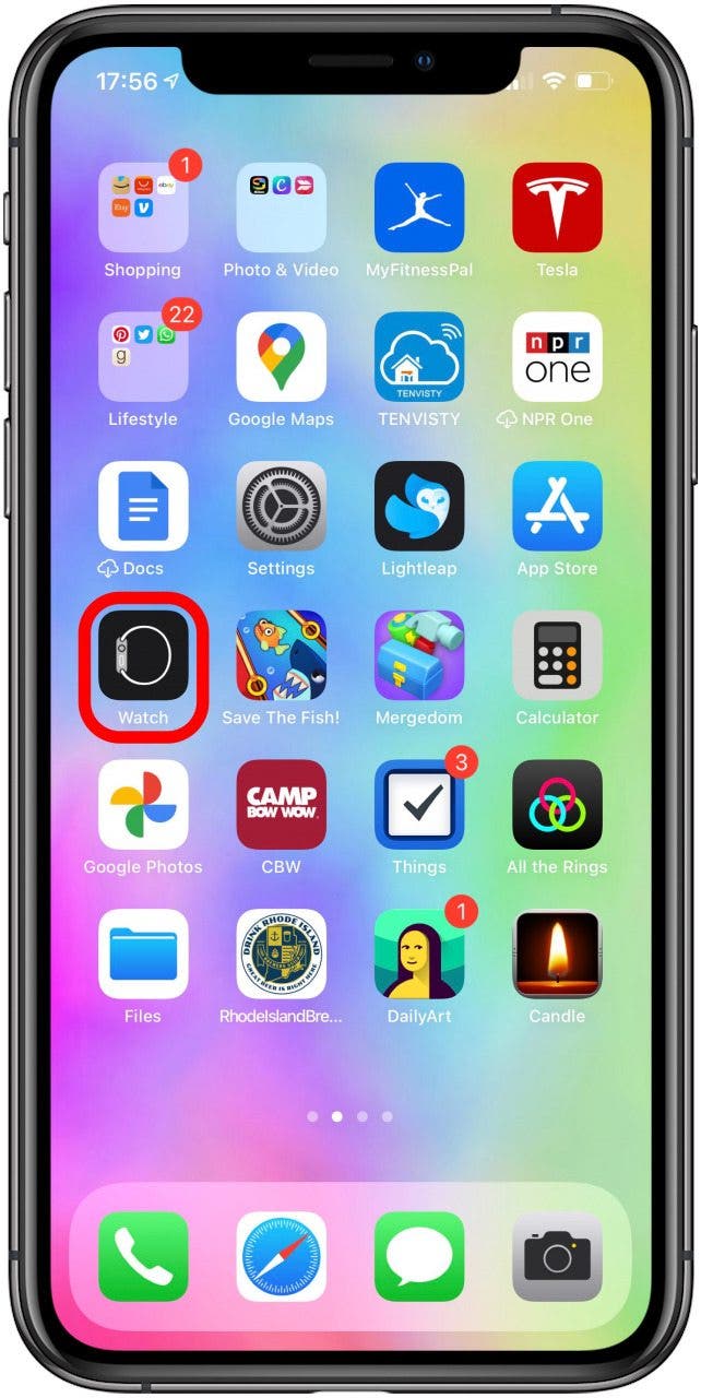 Öffnen Sie die Watch-App auf Ihrem iPhone.