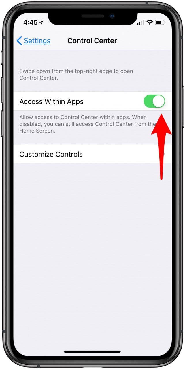 Kontrollzentrum iphone finden