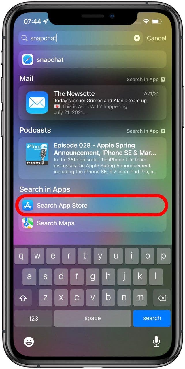 Gelöschte Apps auf dem iPhone	