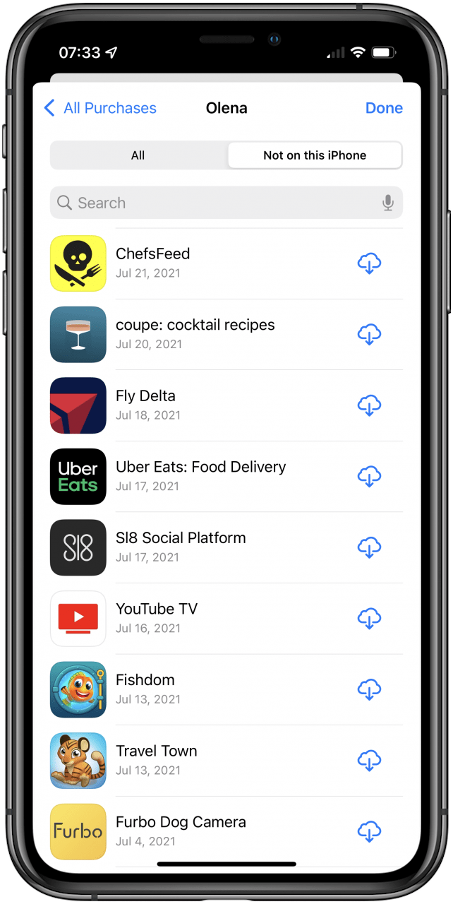 Alle Apps auf meinem Handy	