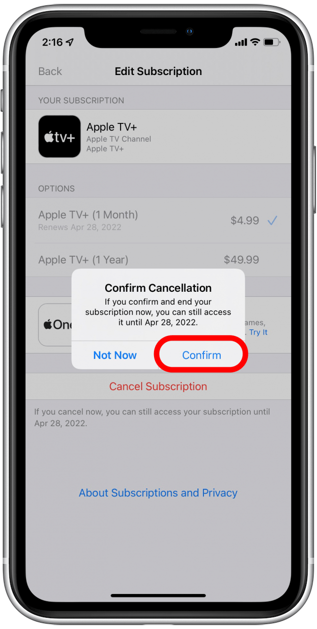Sie müssen die Kündigung bestätigen – Apple TV Trial kündigen