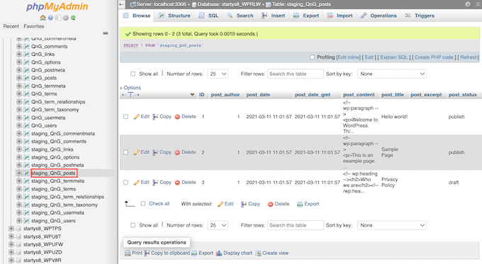 Das PhpMyAdmin-Tool