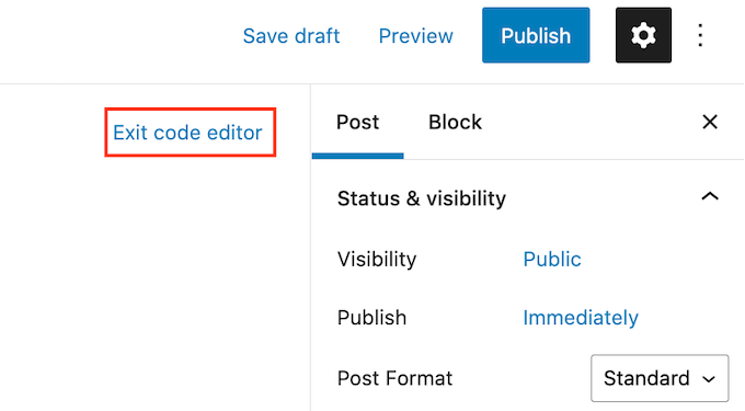 Beenden des WordPress-Code-Editors