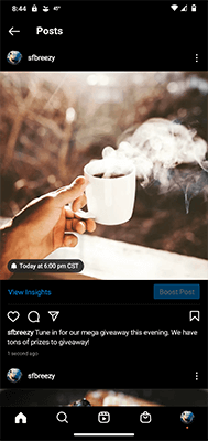 Instagram-Post-Erinnerung