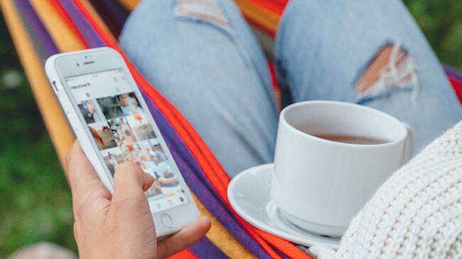 Interaktion mit Social-Media-Apps