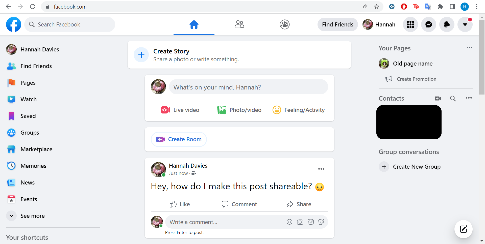 So machen Sie einen Beitrag auf Facebook teilbar