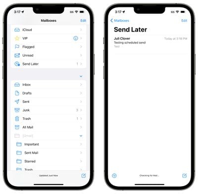 ios 16 mail app später senden