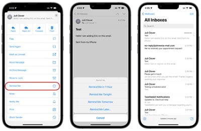 ios 16 mail app erinnere mich