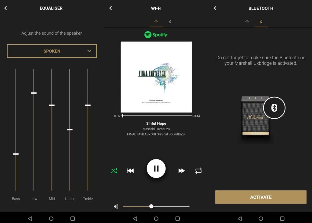 Marshall Uxbridge Voice-App-Wiedergabe