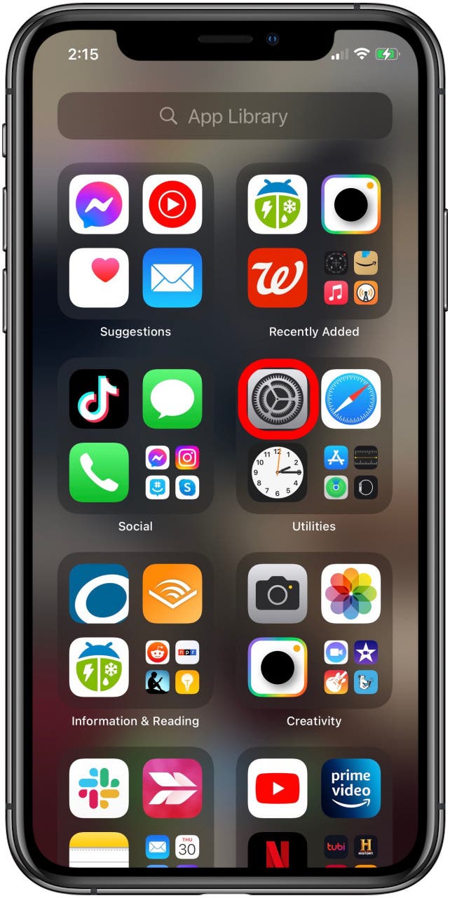 iphone einstellungen app