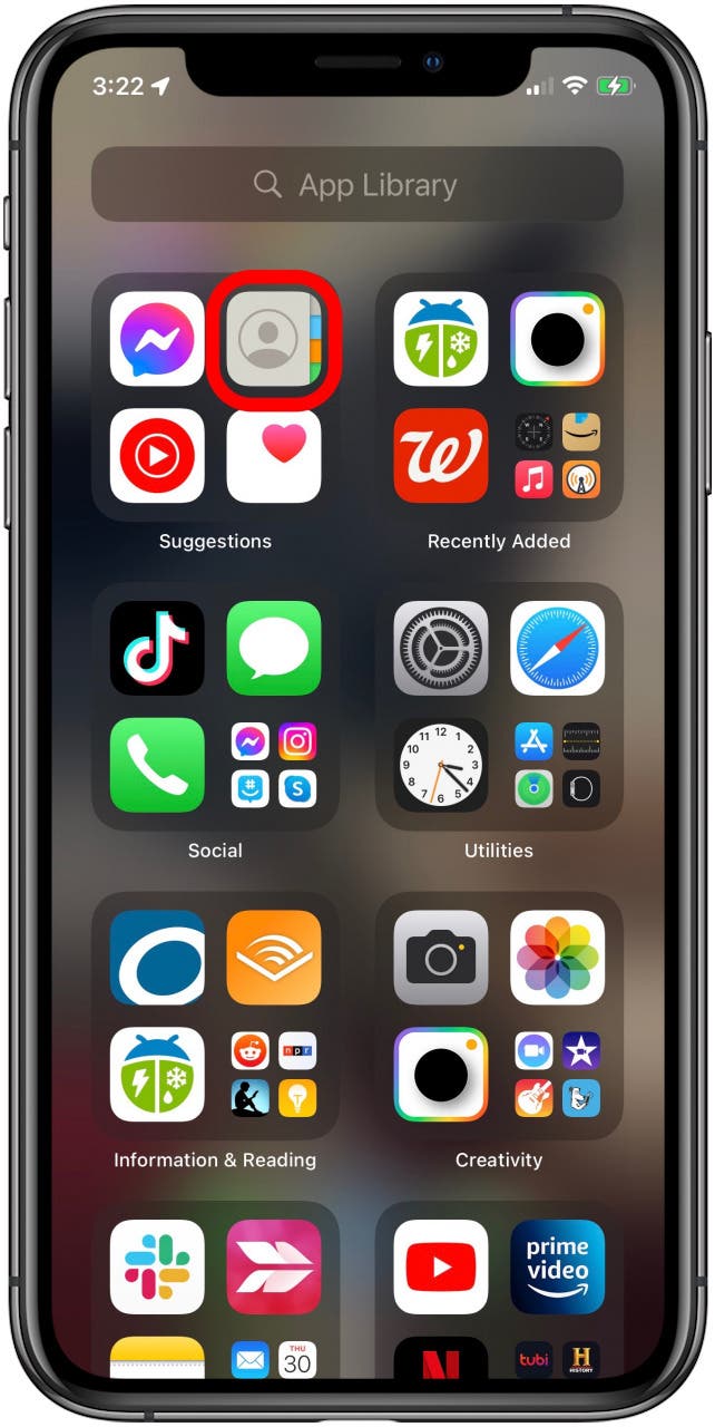 iPhone-Kontakte-App
