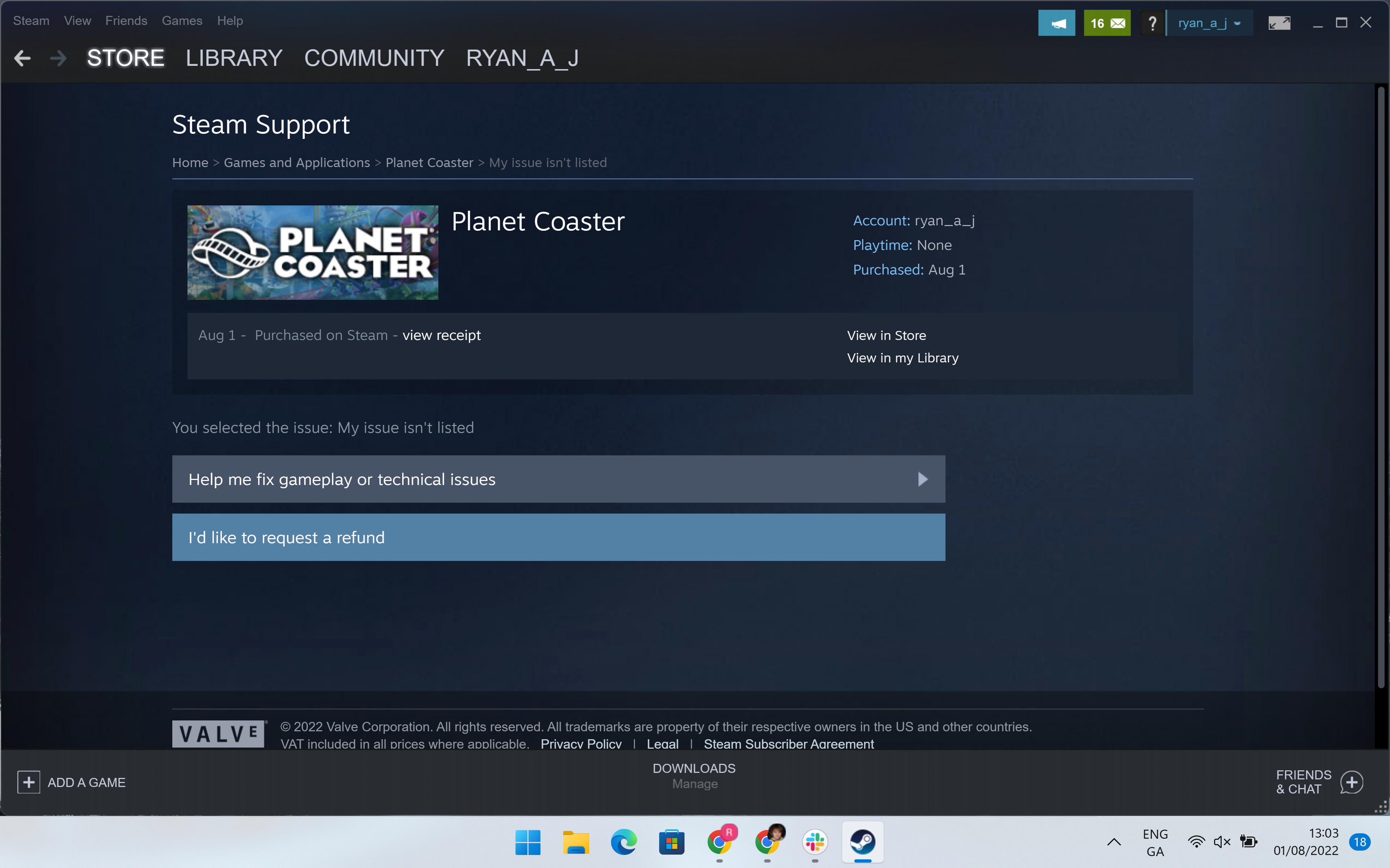 1659373215 693 So geben Sie ein Spiel auf Steam zurueck