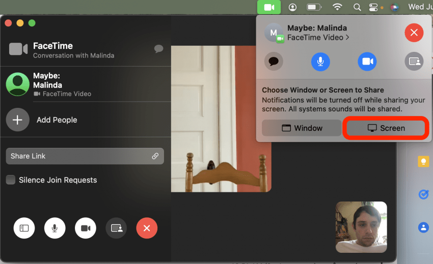 1660197366 215 So teilen Sie den FaceTime Bildschirm auf dem Mac 2022