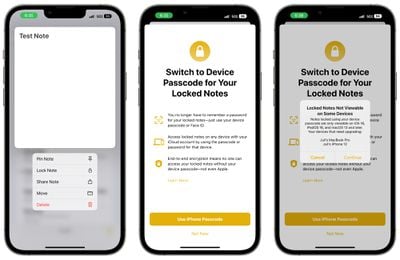 ios 16 passcode gesperrt notizen