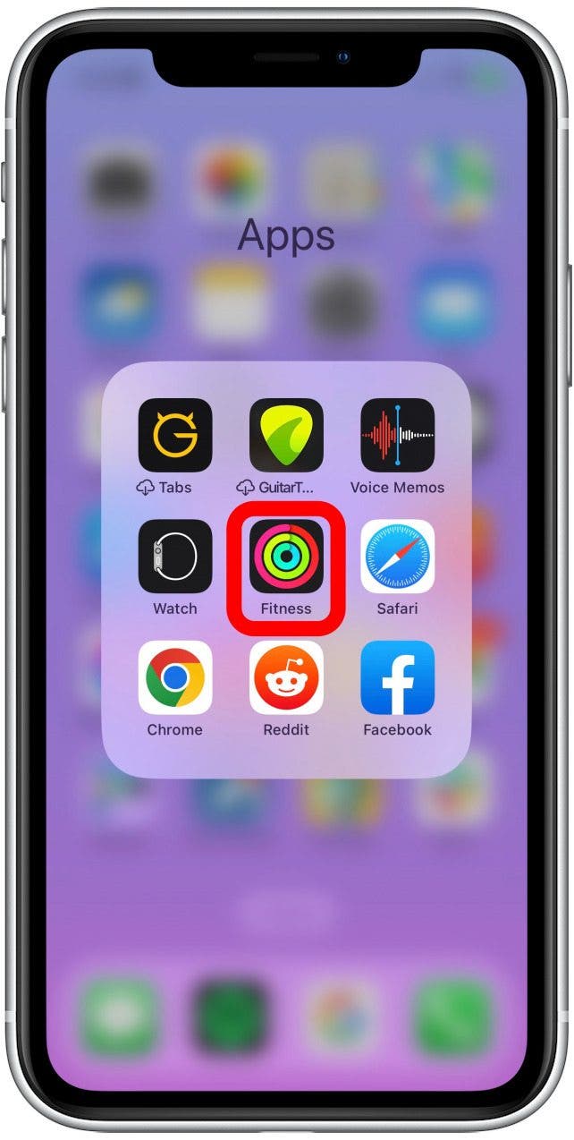 Öffnen Sie auf Ihrem iPhone die Fitness-App.