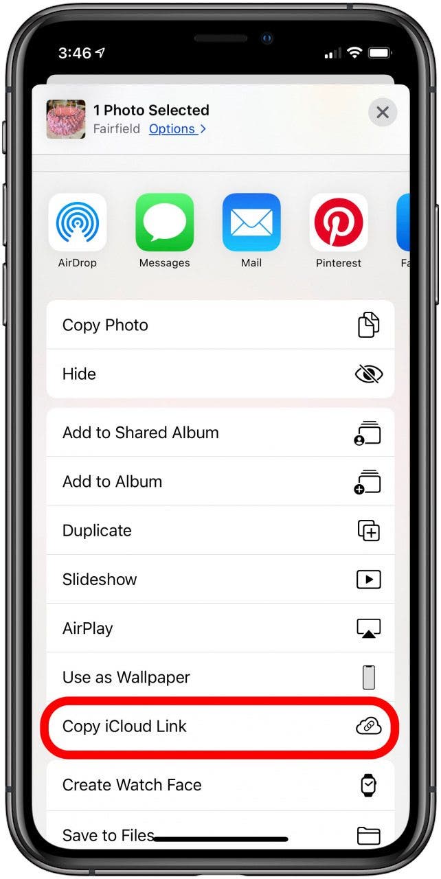 icloud-link kopieren