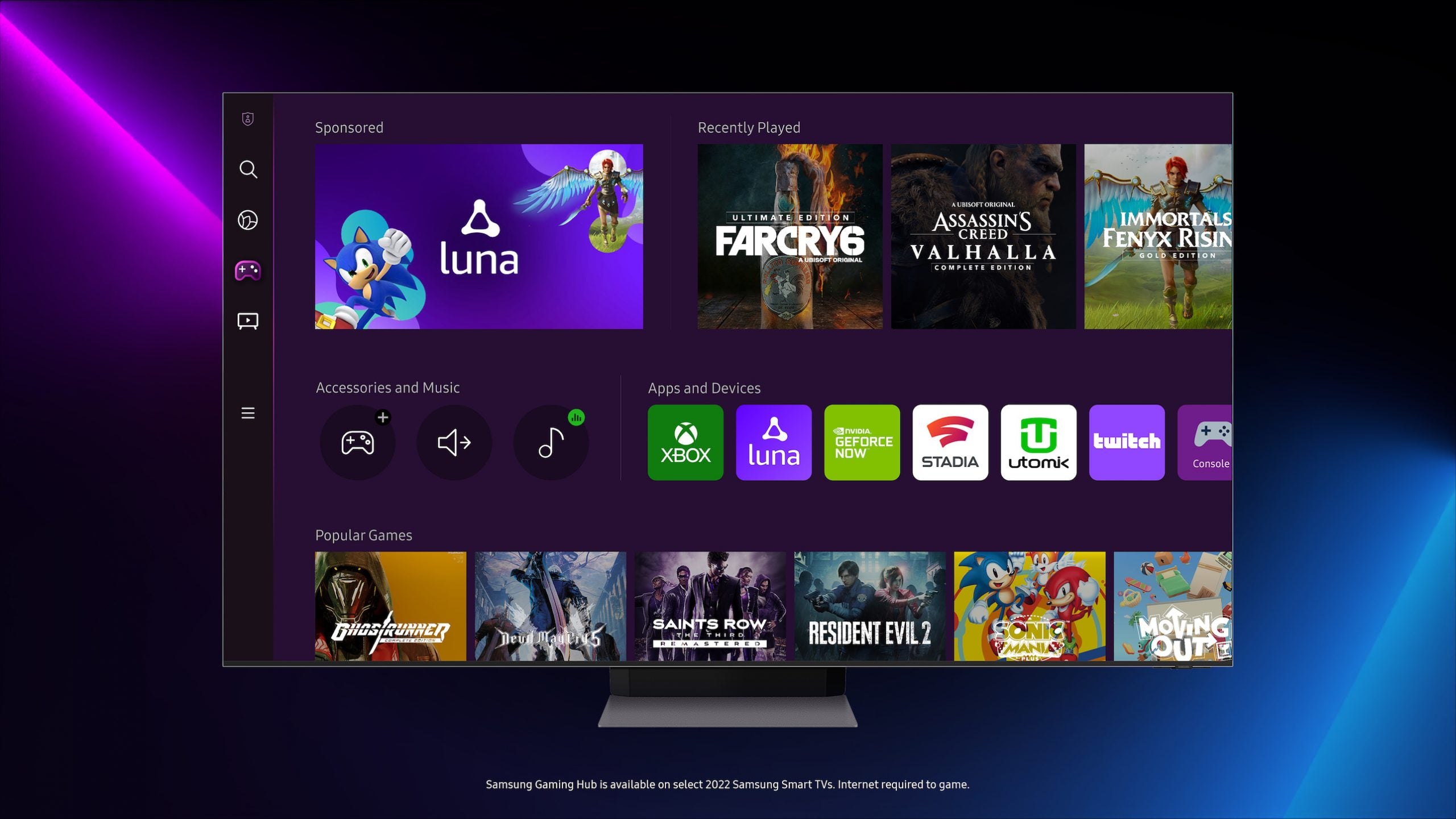 Samsung Gaming Hub vervollstaendigt das Cloud Gaming Set mit Amazon Luna