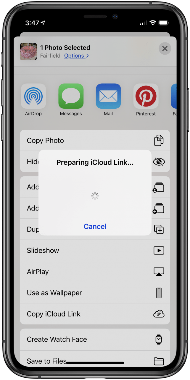 Icloud-Link erstellen