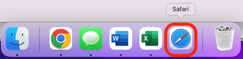 Öffnen Sie Safari auf Ihrem Mac.