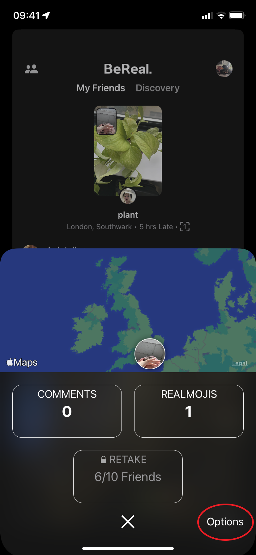 wie man einen bereal löscht