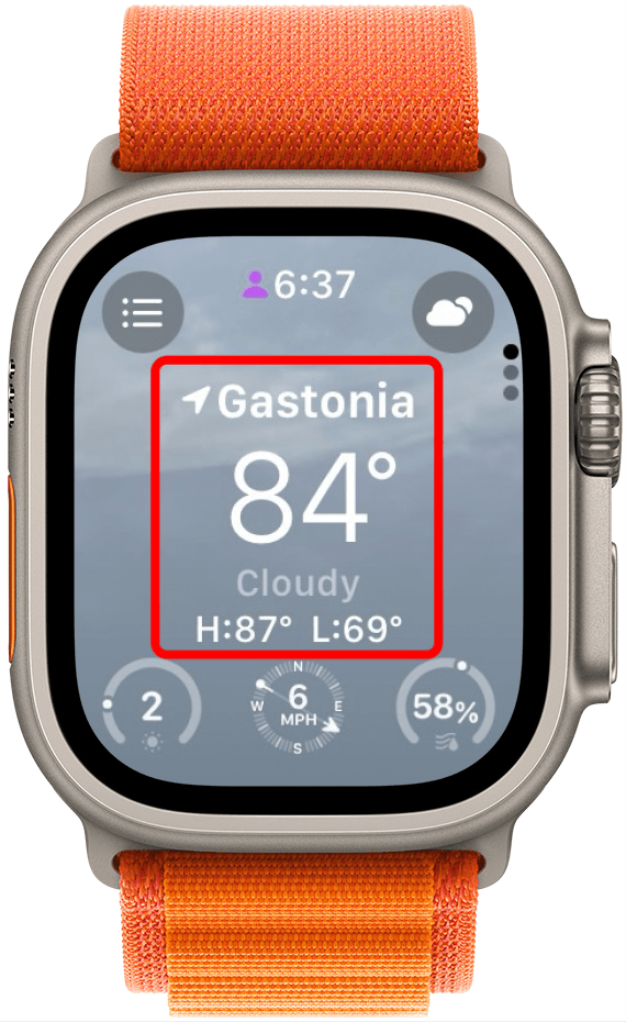 Apple Watch Wetter-App