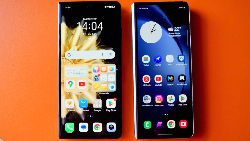 Honor Magic V2- und Samsung Galaxy Z Fold 5-Bildschirme