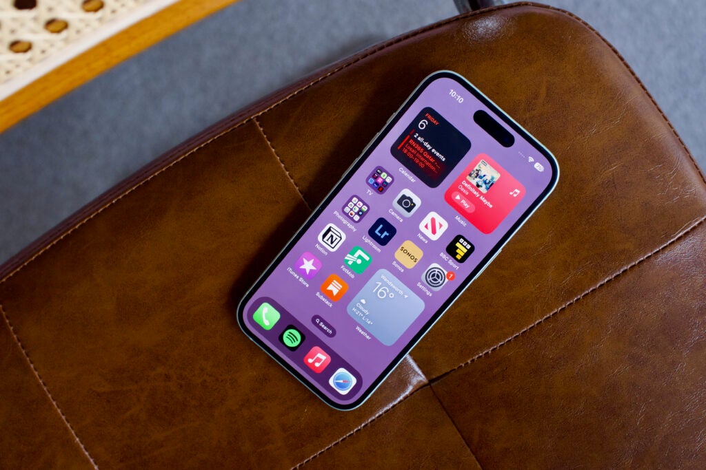 Startbildschirm des iPhone 15