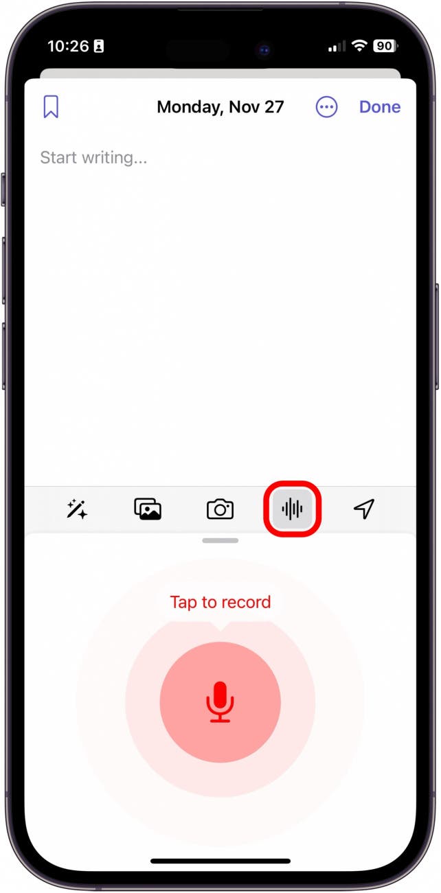 iPhone-Tagebuch