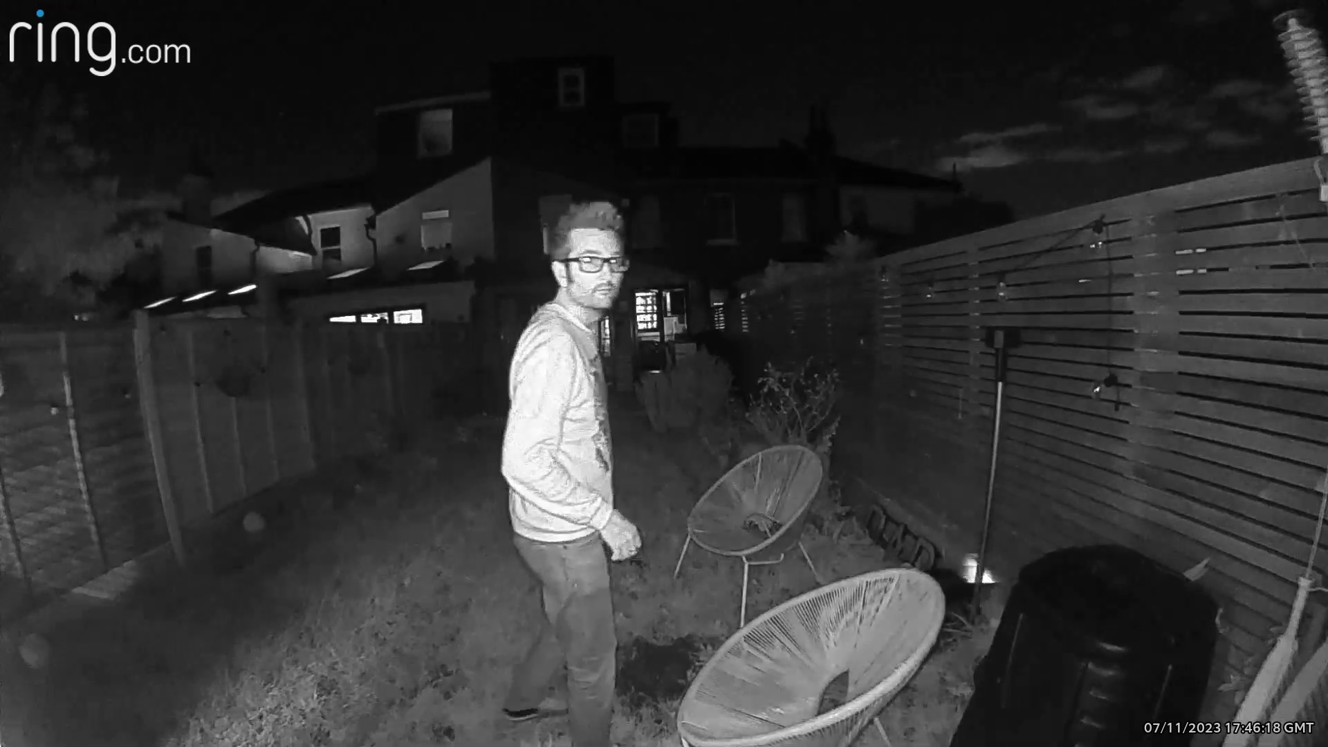Ring Stick UP Cam Pro Nachtbeispiel IR